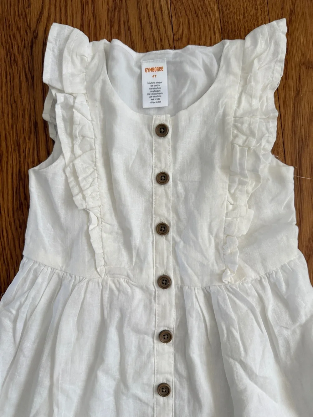 Gymboree white ruffle girls dress New 4T